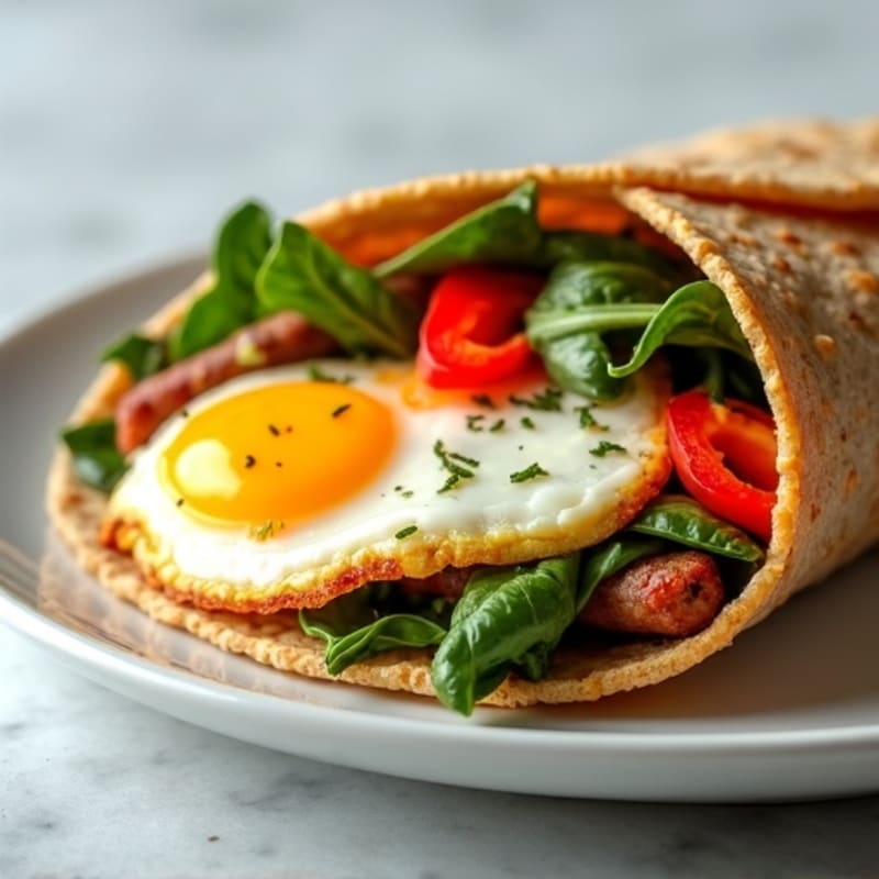 Crispy Egg White Breakfast Wrap
