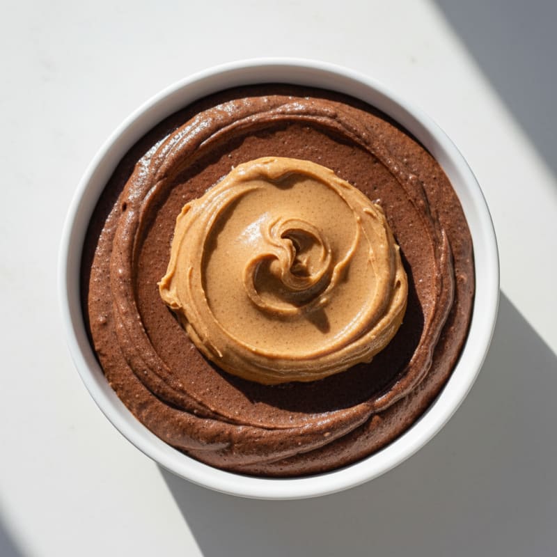 Silky Chocolate Protein Mousse with Almond Butter