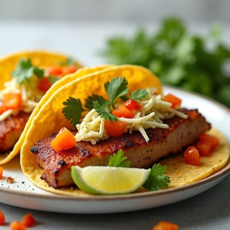 Crispy Citrus-Garlic Slow-Cooked Pork Tacos