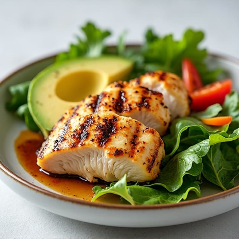 Grilled Chicken Breast with Mixed Greens and Balsamic Vinaigrette