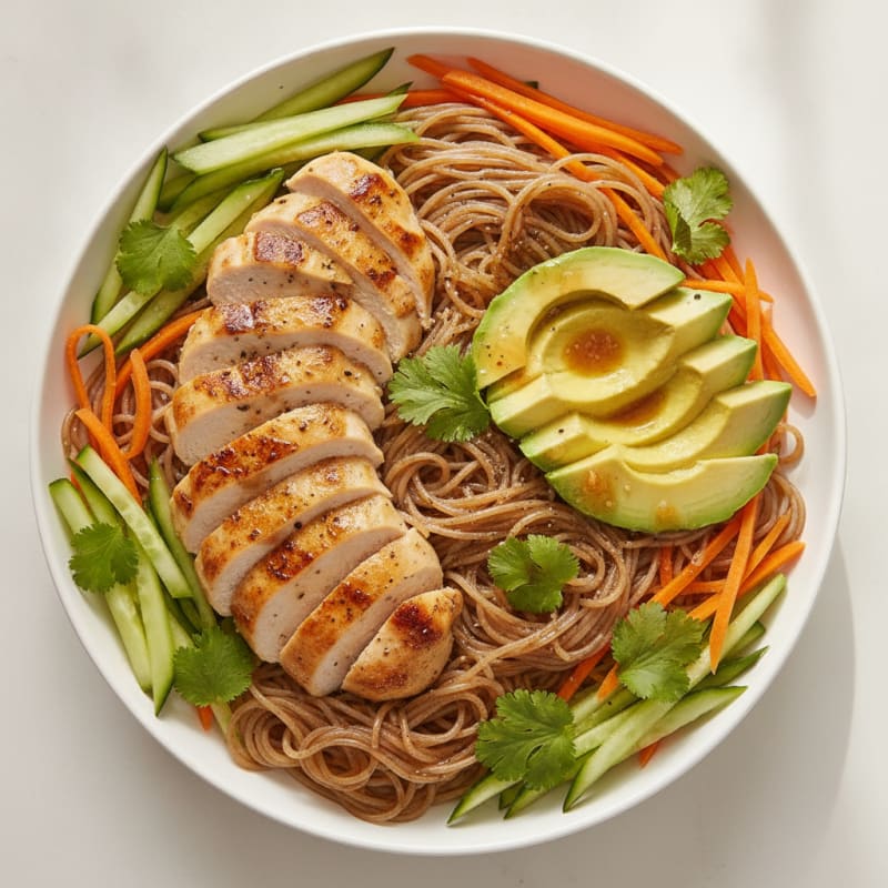 Chicken Avocado Vermicelli Bowl