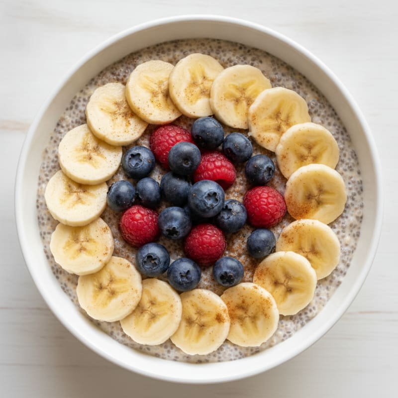 Banana Berry Chia Seed Pudding