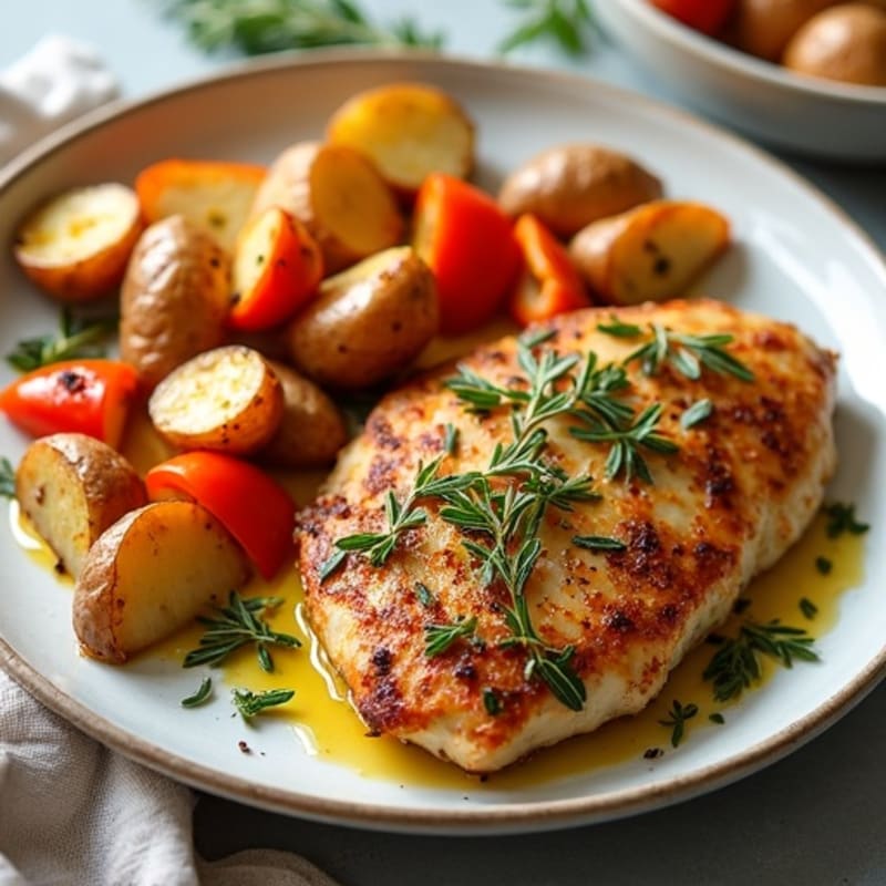 Crispy Herb-Roasted Potato and Chicken Sheet Pan Dinner