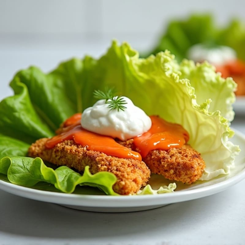 Crispy Buffalo Chicken Lettuce Wrap
