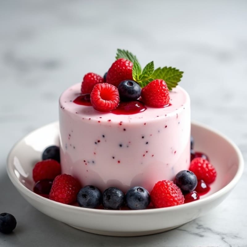 Silky Greek Yogurt Protein Mousse with Berries