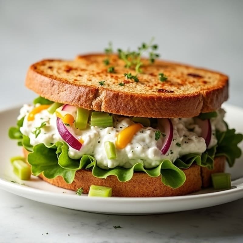 Herb-Roasted Chicken and Greek Yogurt Salad Sandwich