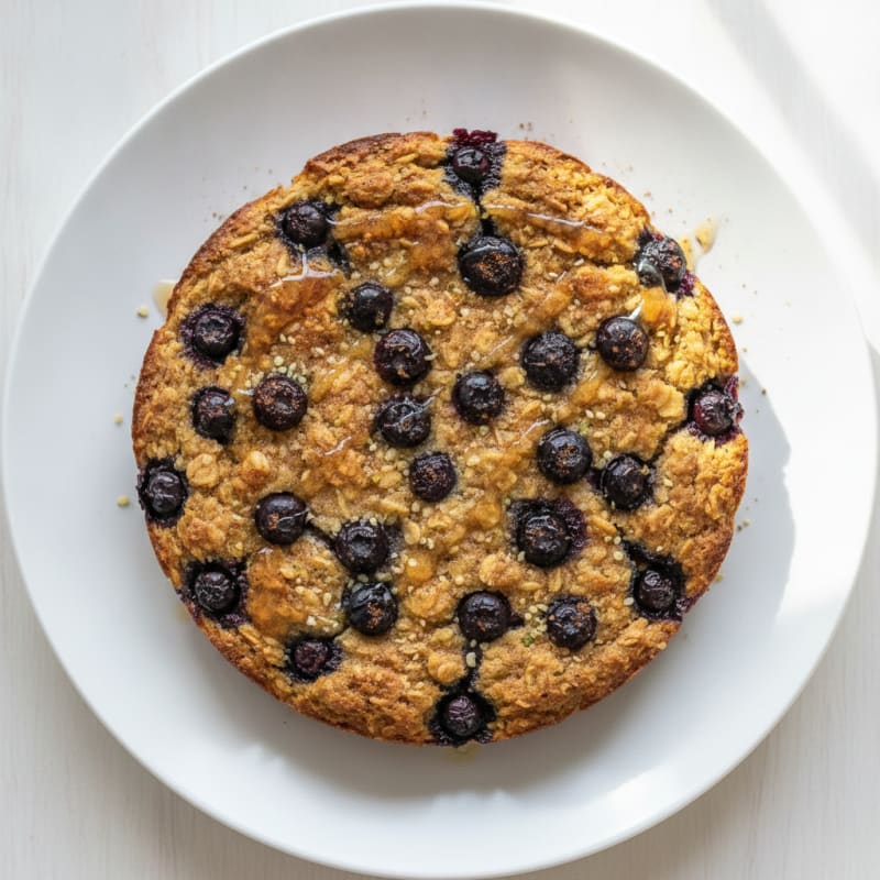 Baked Tofu Oatmeal with Berries
