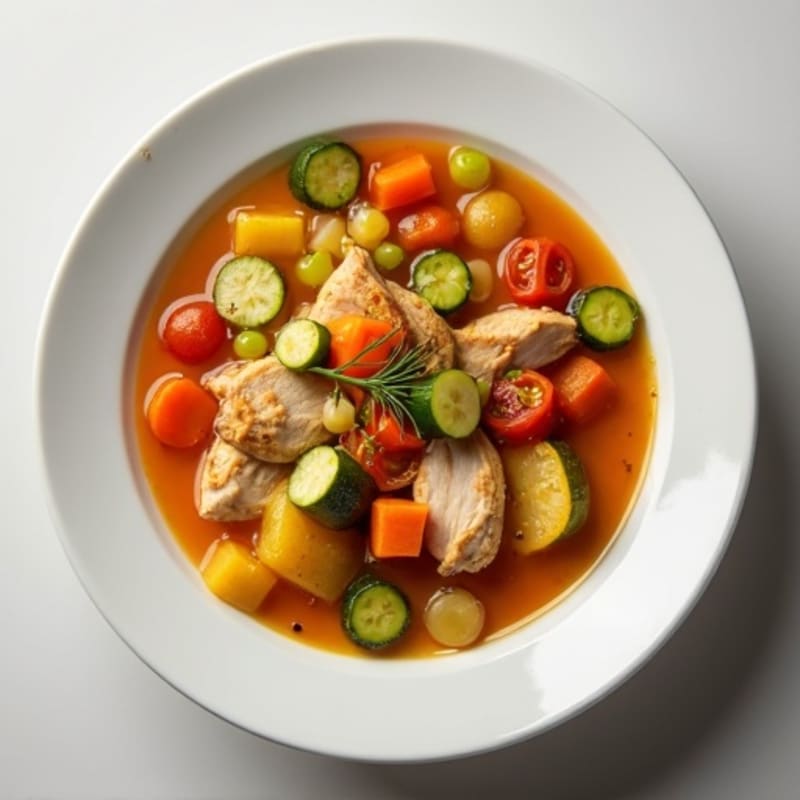 Hearty Chicken and Fresh Vegetable Soup