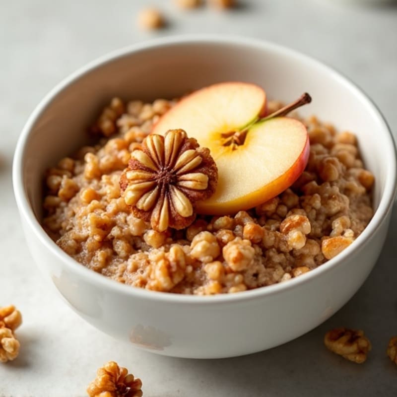 Cinnamon-Spiced Oatmeal with Caramelized Apples