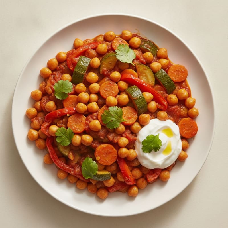 Roasted Vegetable and Chickpea Tagine