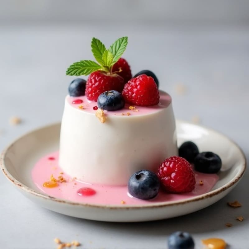 Creamy Greek Yogurt Protein Mousse with Mixed Berries