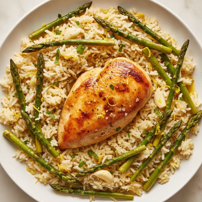 One-Pan Lemon Herb Roasted Chicken and Rice