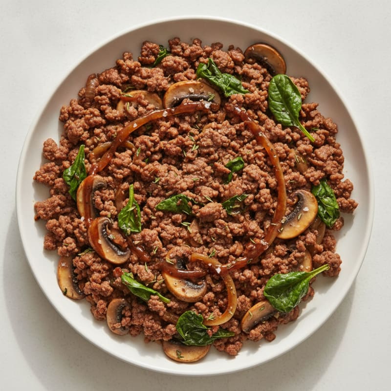 Savory Ground Beef and Mushroom Skillet