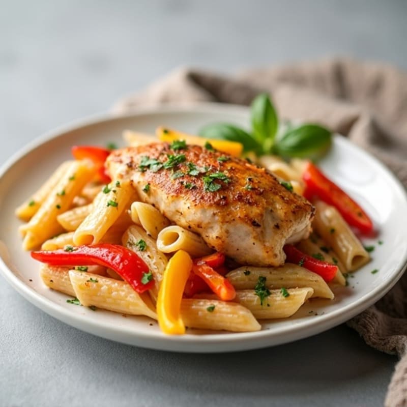 Creamy Cajun Chicken Pasta with Bell Peppers