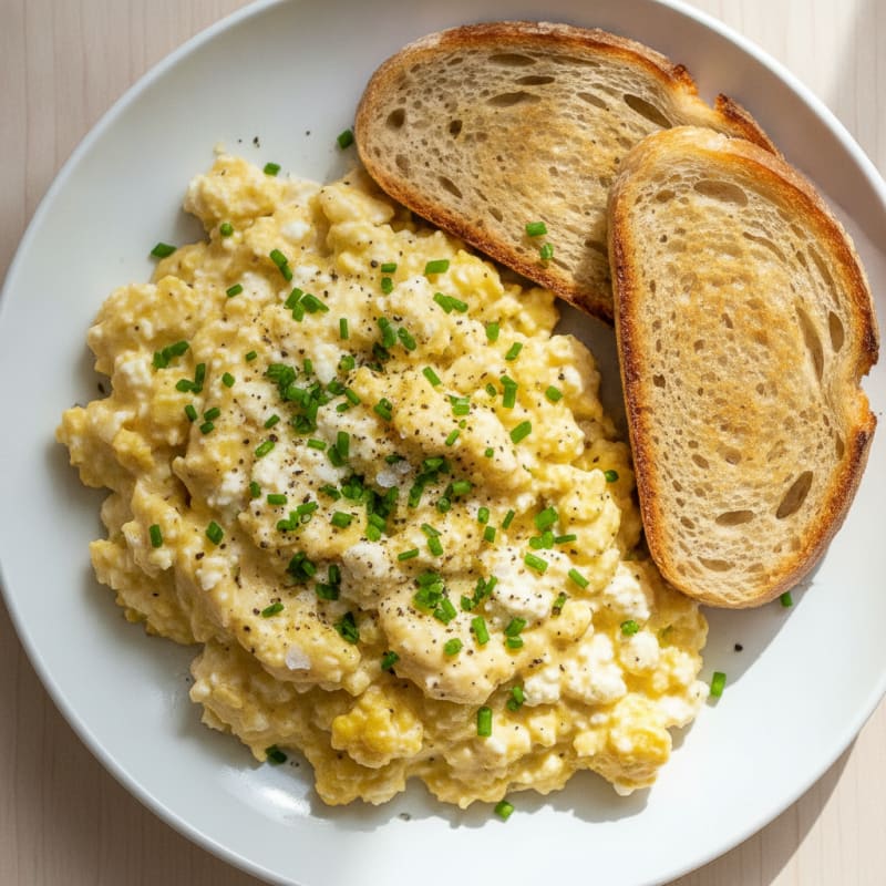 Creamy High-Protein Cottage Cheese Scramble