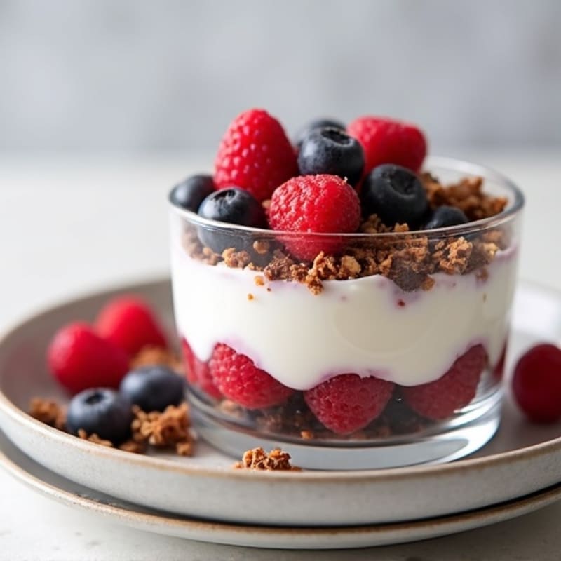 Greek Yogurt Protein Parfait with Dark Chocolate
