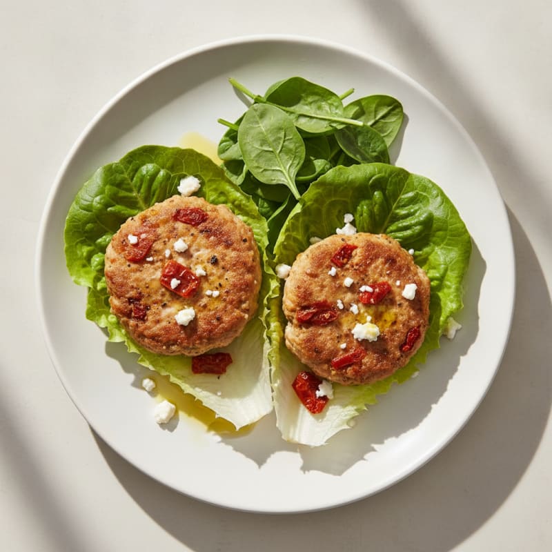 Juicy Turkey Burger with Sundried Tomato