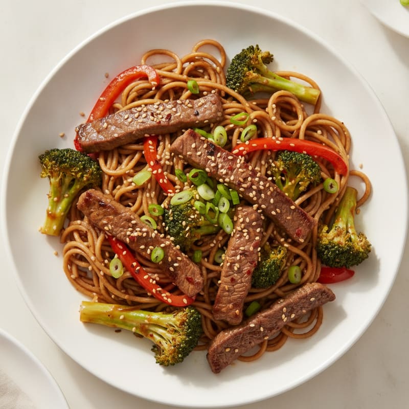 Sesame Beef Stir-Fry Noodles