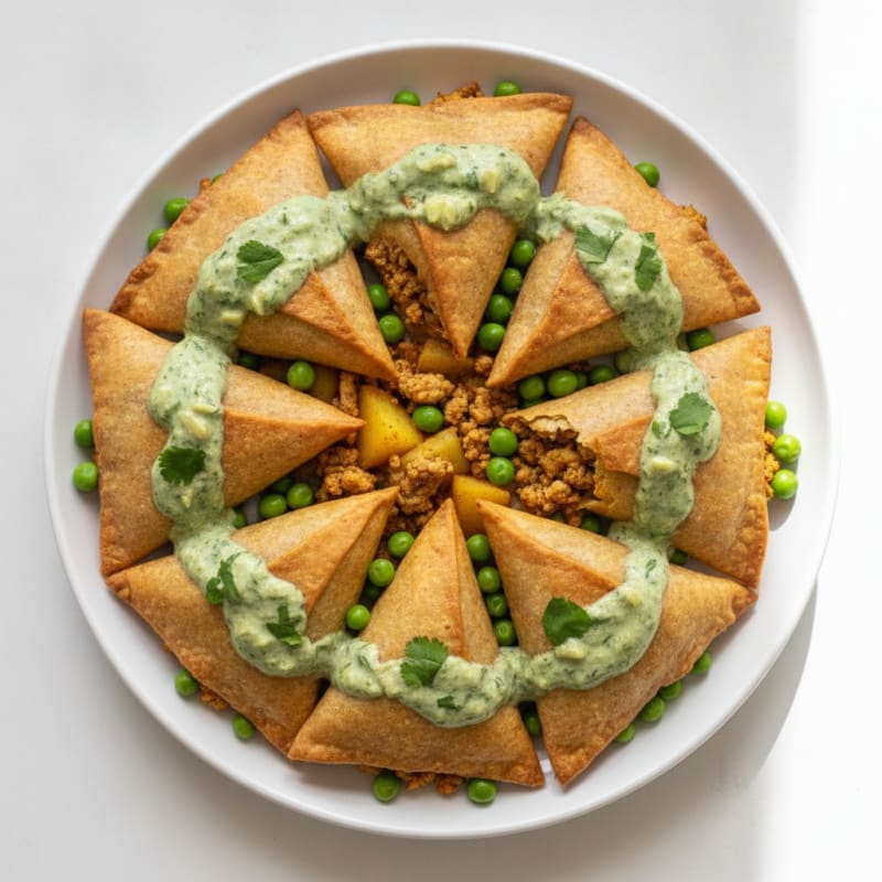 Indian Samosas with Chutney