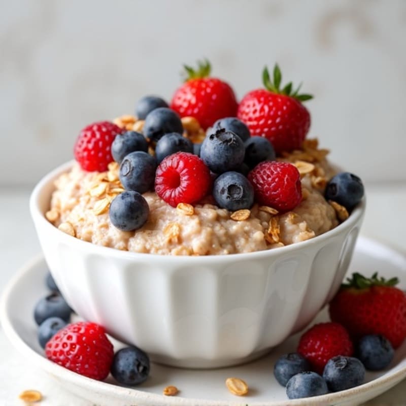 Vanilla-Berry Protein Overnight Oats