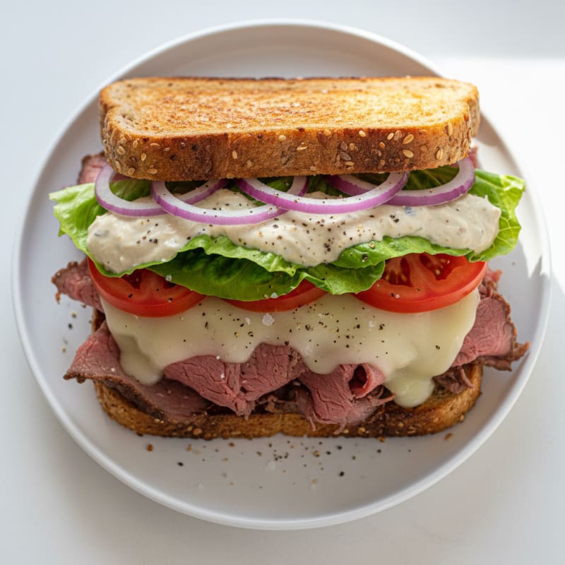 Roast Beef and Provolone Sandwich