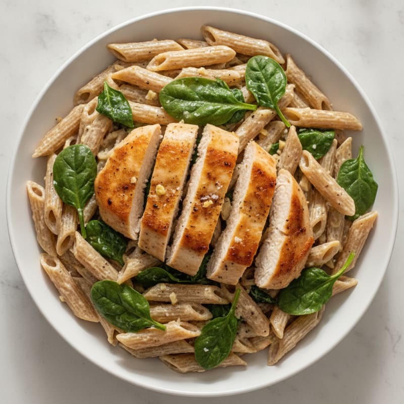 Garlic Parmesan Chicken Alfredo Pasta