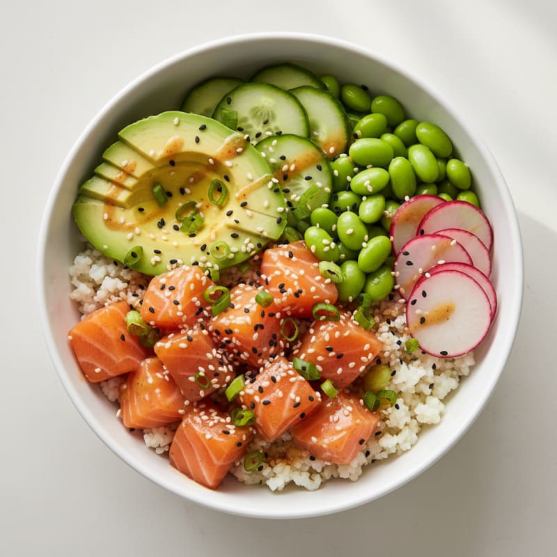 Salmon Poke Bowl with Avocado