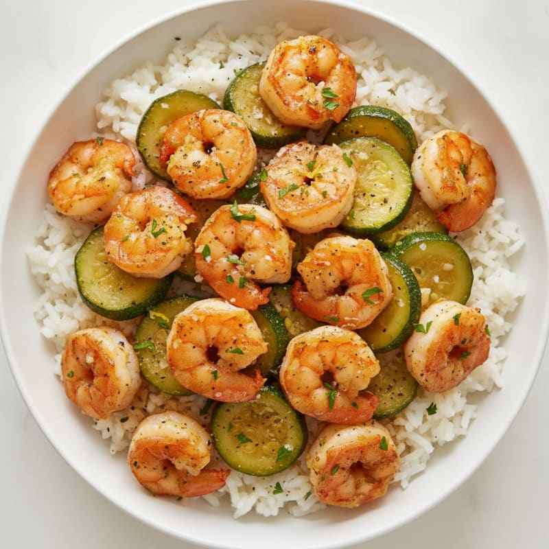 Garlic Shrimp with White Rice