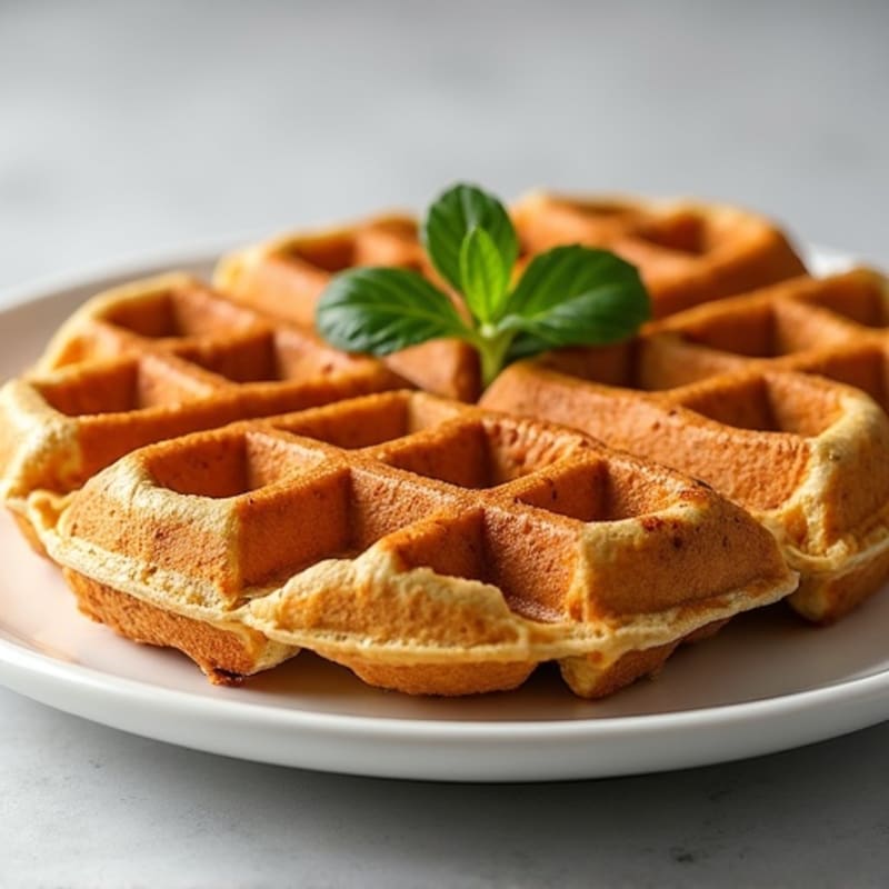 Golden Baked Chicken with Whole Wheat Waffles