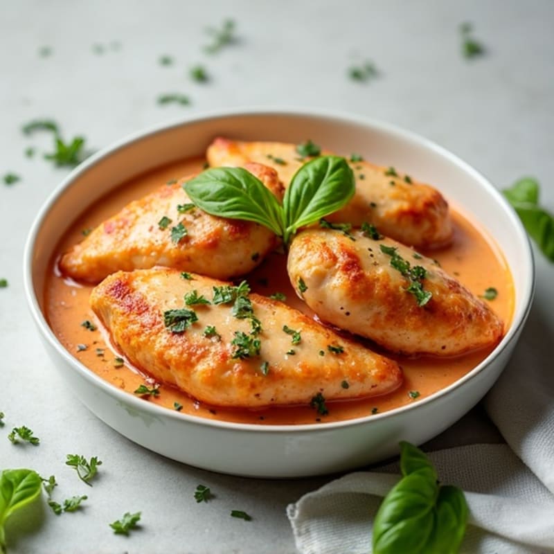 Creamy Vodka-Sauce Chicken Tenders with Fresh Herbs