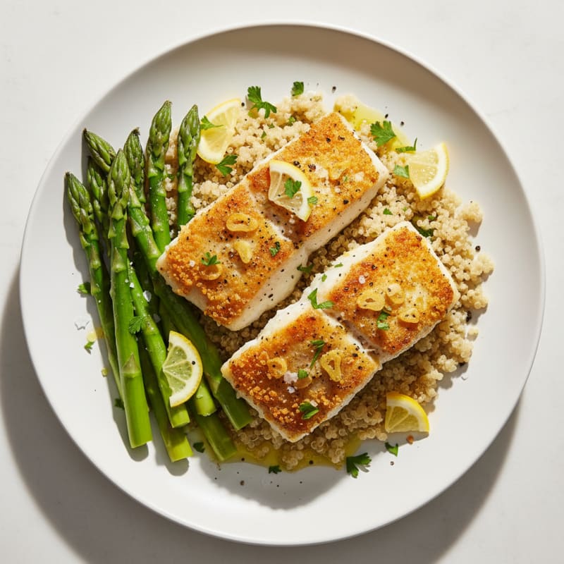 Golden Pan-Seared Cod with Zesty Lemon