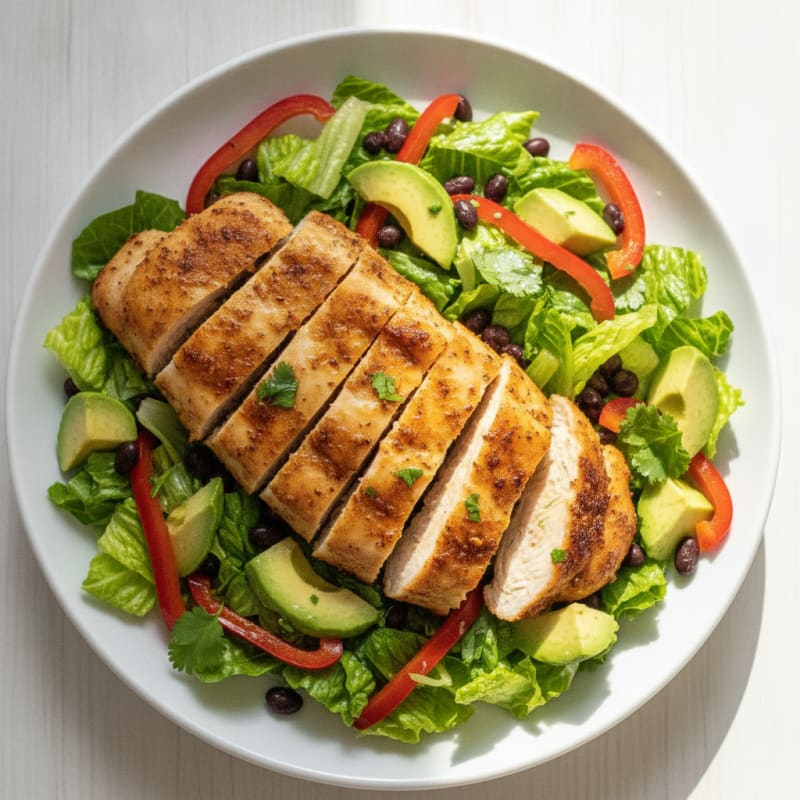 Baked Chicken Thigh Southwestern Salad