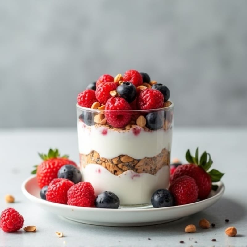 Creamy Greek Yogurt Protein Parfait with Mixed Berries