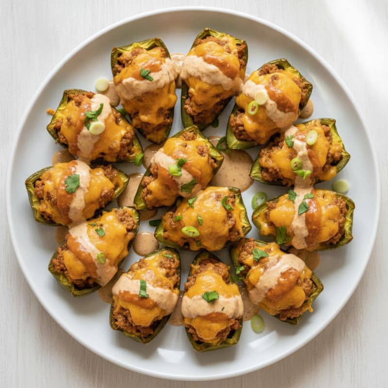 Jalapeño Poppers with Chipotle Drizzle