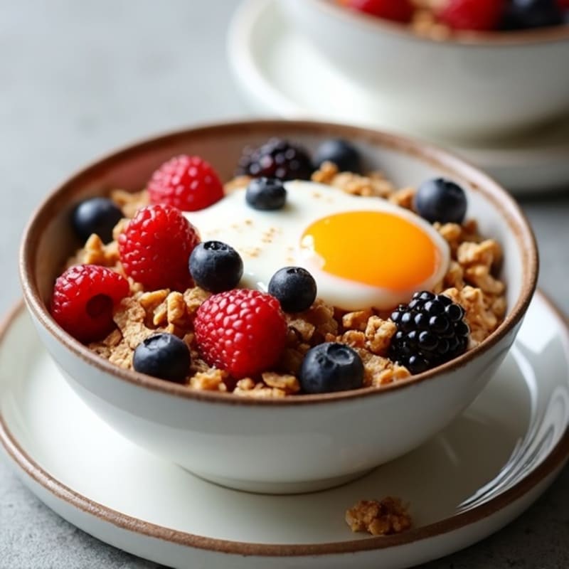 Warm Baked Cinnamon Oatmeal with Berries