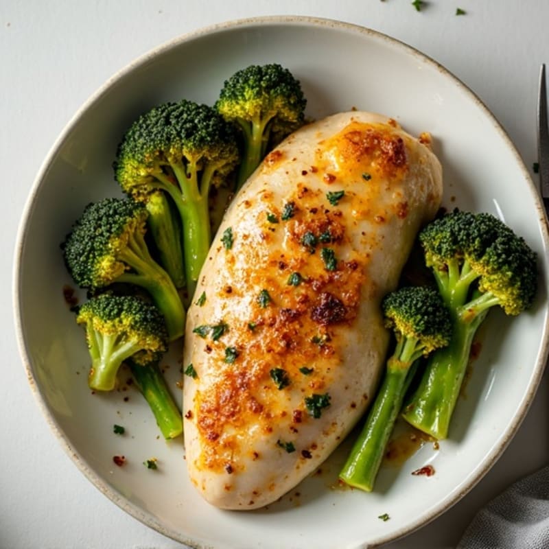 Sheet Pan Lemon Garlic Chicken with Crispy Broccoli