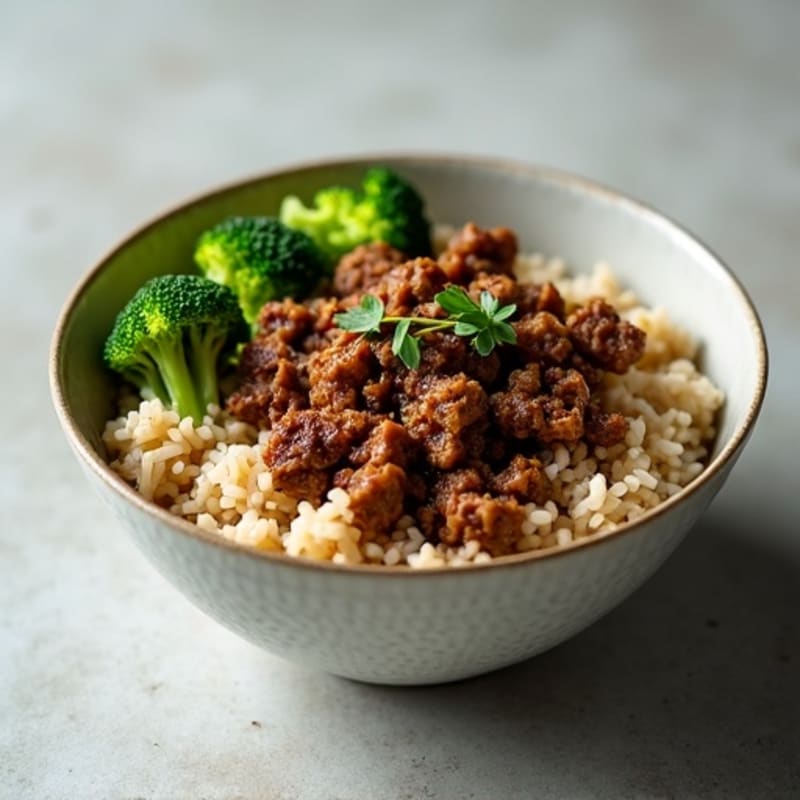 Ginger-Garlic Beef and Broccoli Rice Bowl