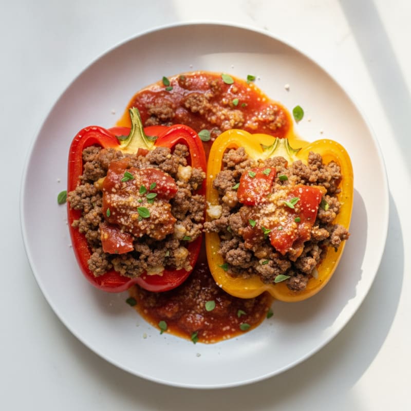 Ground Beef Stuffed Bell Peppers