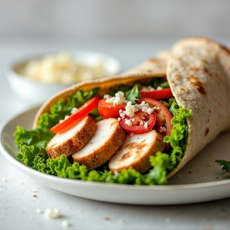 Healthy Grilled Chicken Caesar Wrap