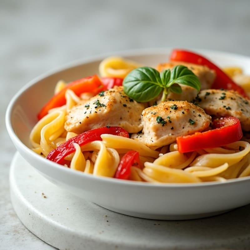 Creamy Cajun Chicken Pasta with Bell Peppers