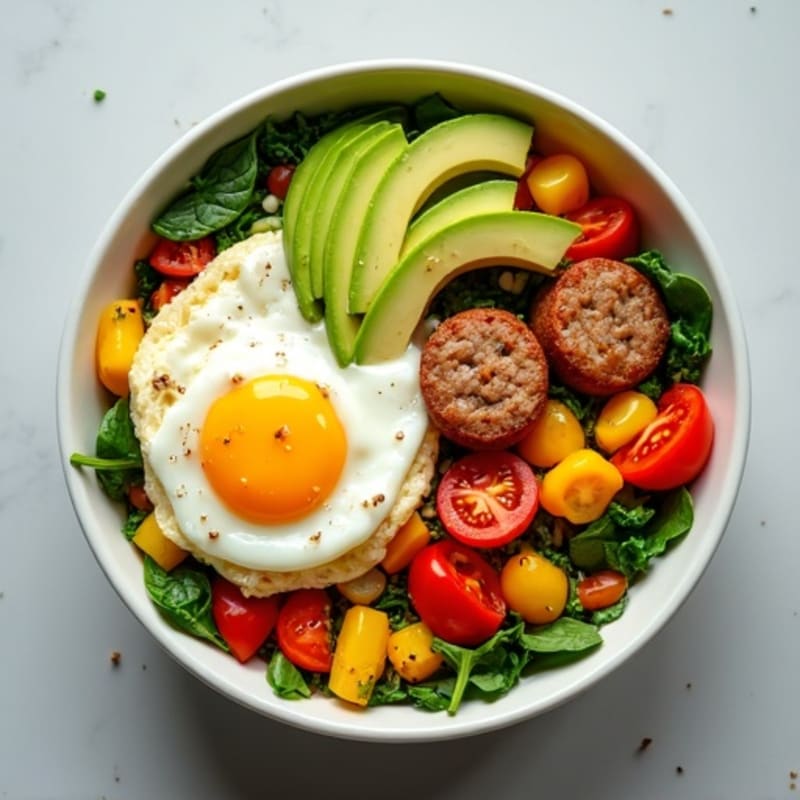 Protein-Packed Veggie and Egg White Scramble Bowl