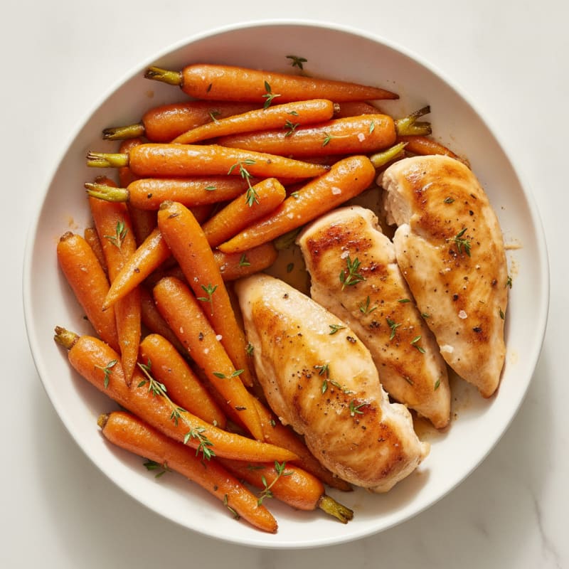 Maple-Glazed Roasted Carrots with Thyme