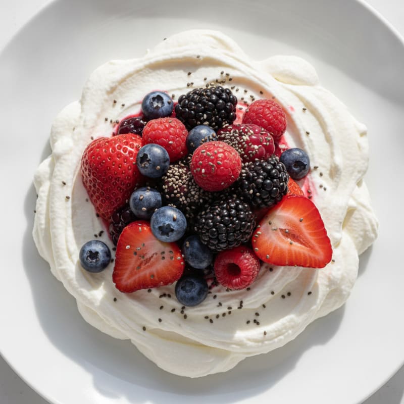Greek Yogurt Protein Mousse with Berries