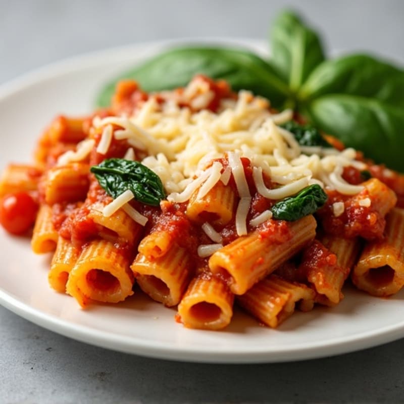 Hearty Baked Ziti with Lean Ground Turkey and Spinach