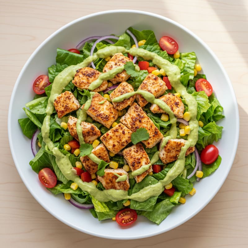 Crispy Chili-Lime Chicken Taco Salad