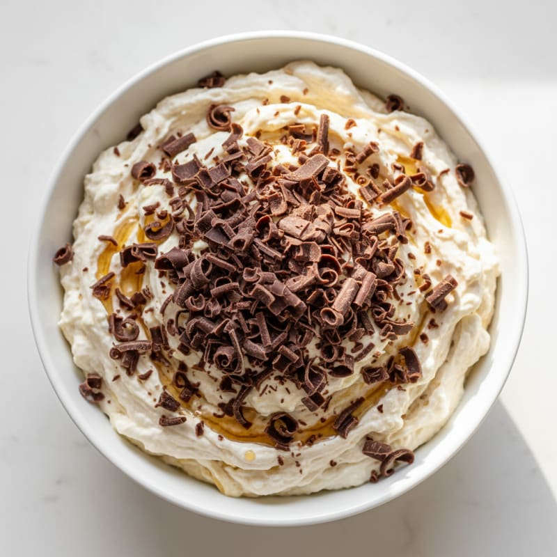 Silky Greek Yogurt Protein Mousse with Dark Chocolate Shavings