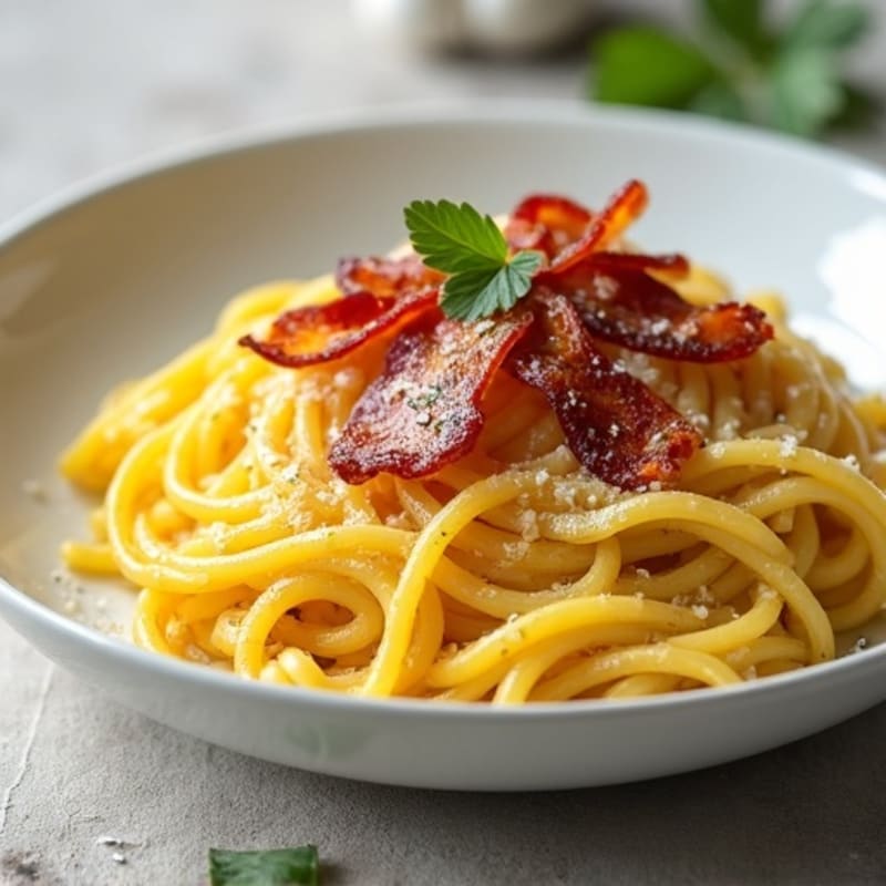 Creamy Turkey Bacon Spaghetti Squash Carbonara