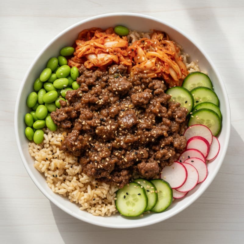 Korean BBQ Beef Poke Bowl