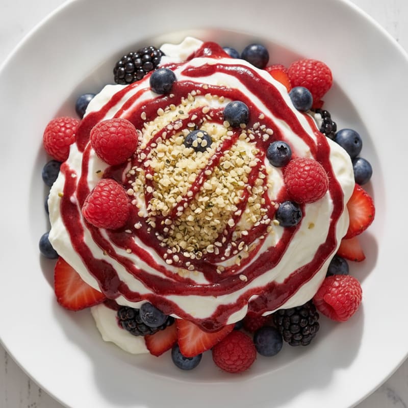 Silky Greek Yogurt Protein Parfait with Mixed Berries