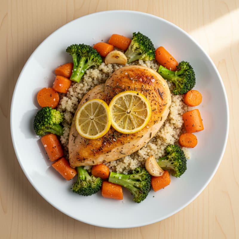 Herb-Roasted Chicken with Roasted Vegetables